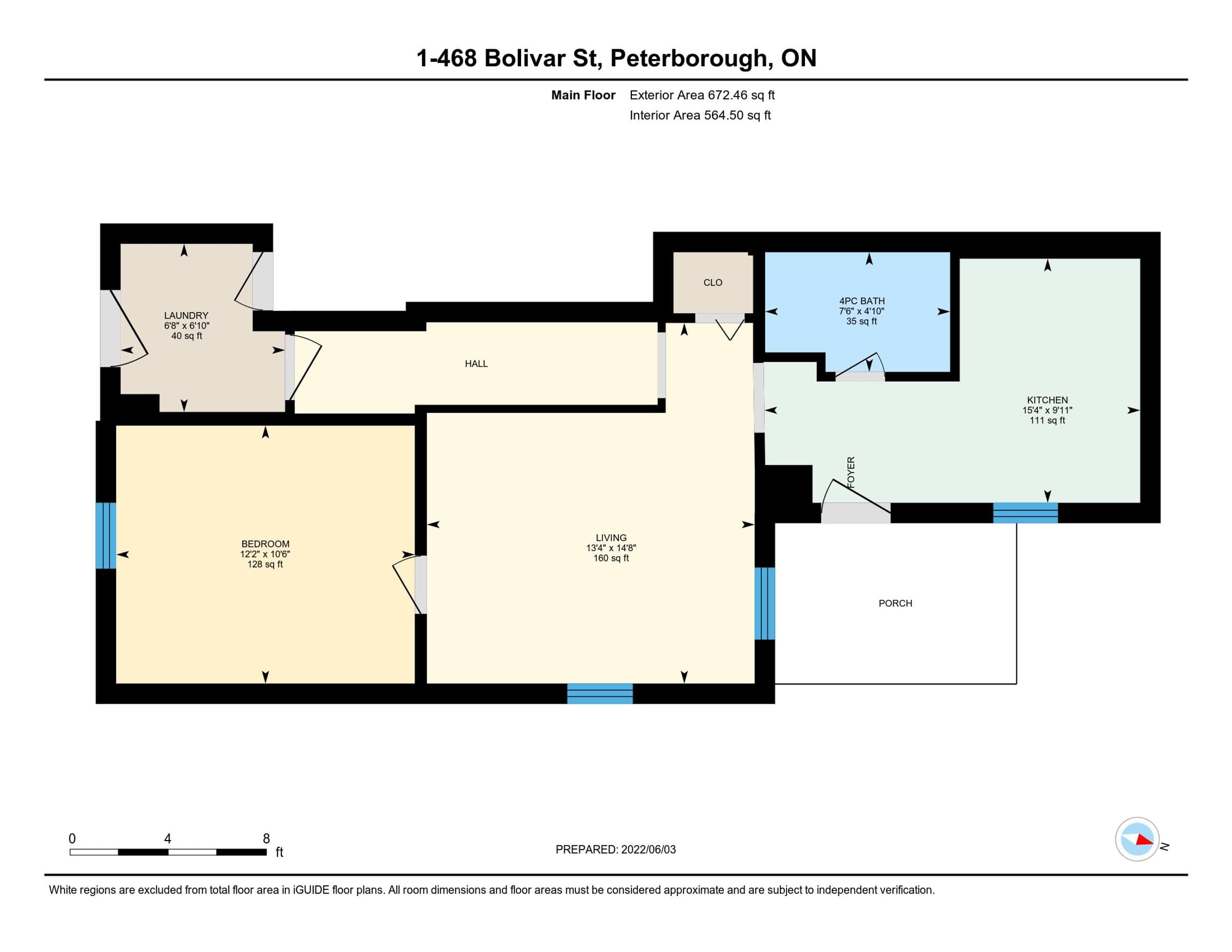 Floor plan for A – 468 Bolivar St, Peterborough, ON